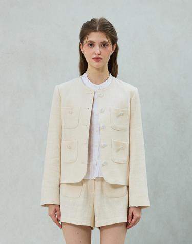 CHERISH TWEED JACKET / WHITE