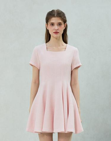 LANI TWEED DRESS / PINK
