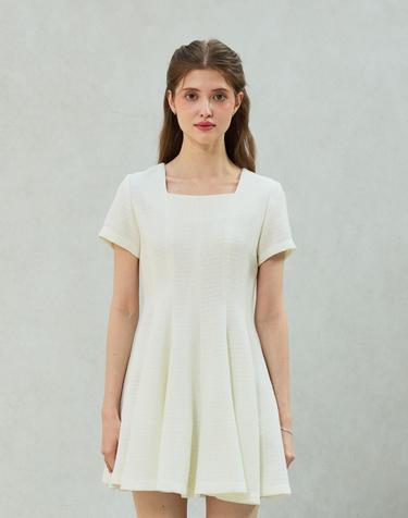 LANI TWEED DRESS / WHITE