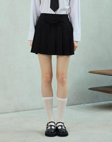 DOROTHY PLEATS SKIRT PANTS / BLACK