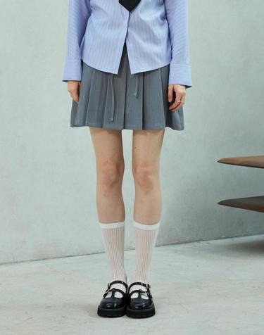 DOROTHY PLEATS SKIRT PANTS / GRAY