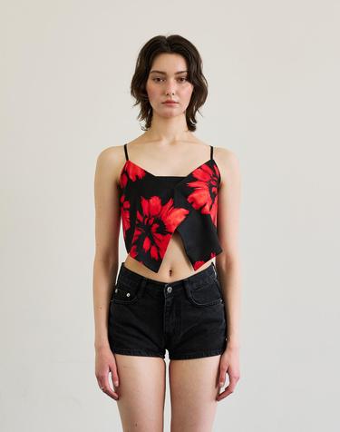 FLUTTER TOP / RED