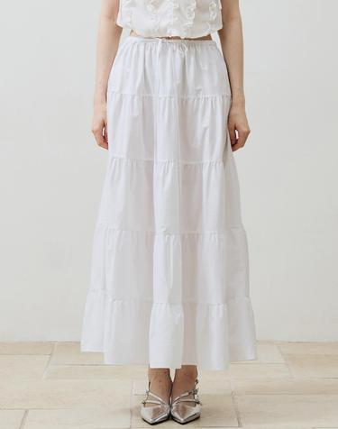 LOVEY LONG SKIRT / WHITE