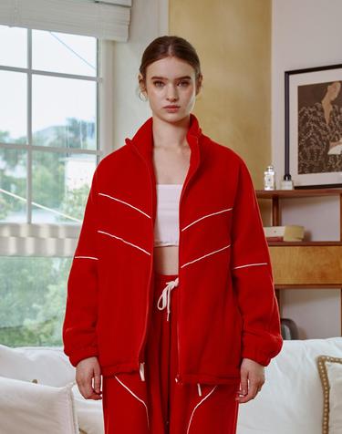 아리킴 KIKI FLEECE ZIP UP / RED