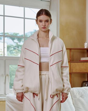 아리킴 KIKI FLEECE ZIP UP / WHITE