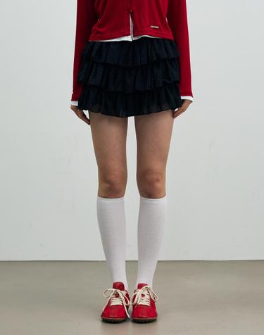 아리킴 MINI HEART CANCAN SKIRT PANTS / BLACK