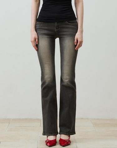 CIEL BOOTCUT DENIM PANTS / BLACK