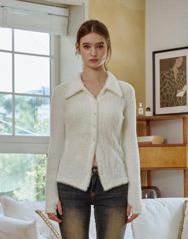 COSMO FUR CARDIGAN / IVORY