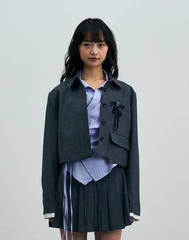 MILD CROP BLAZER / CHARCOAL