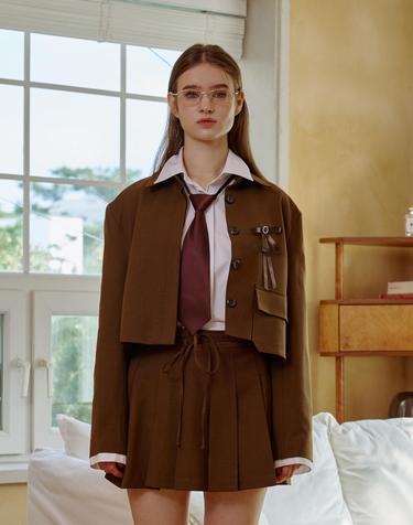 MILD CROP BLAZER / BROWN