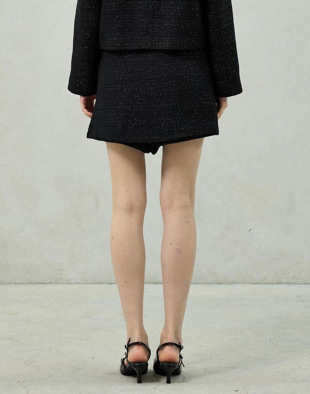 아리킴 AGLOW TWEED SKIRT PANTS / BLACK 블랙 착용컷