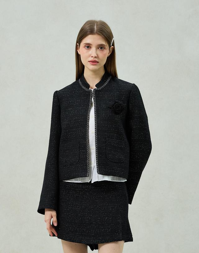 아리킴 AGLOW TWEED JACKET / BLACK 착용컷