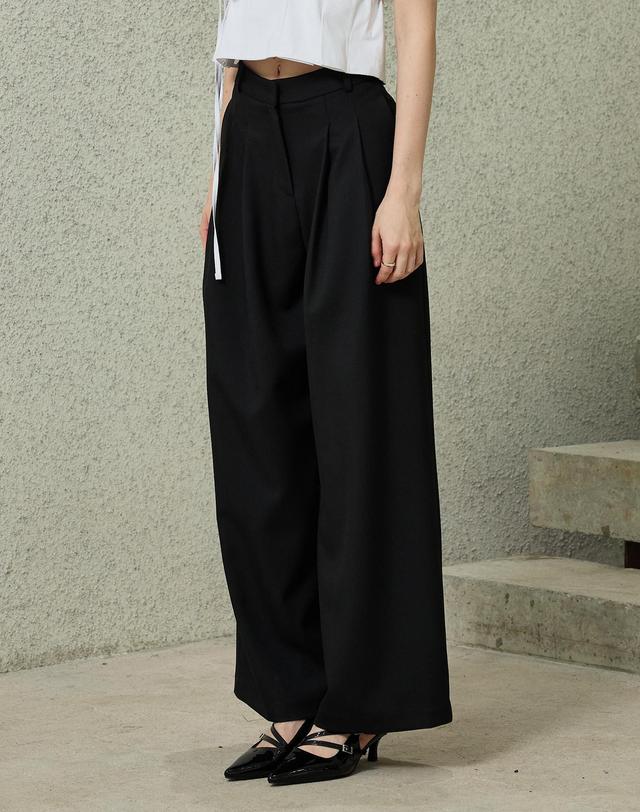 아리킴 TOMO WIDE SLACKS / BLACK 블랙 착용컷