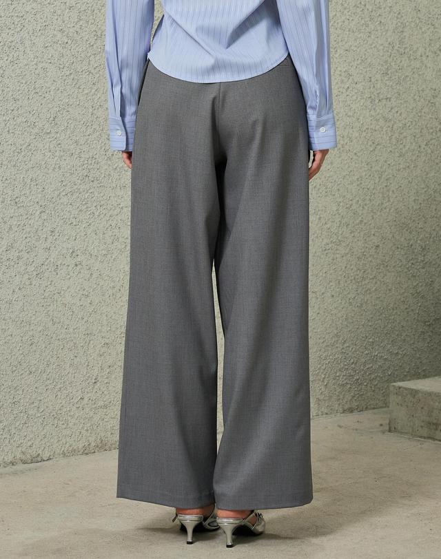 아리킴 TOMO WIDE SLACKS / CHARCOAL 그레이 착용컷