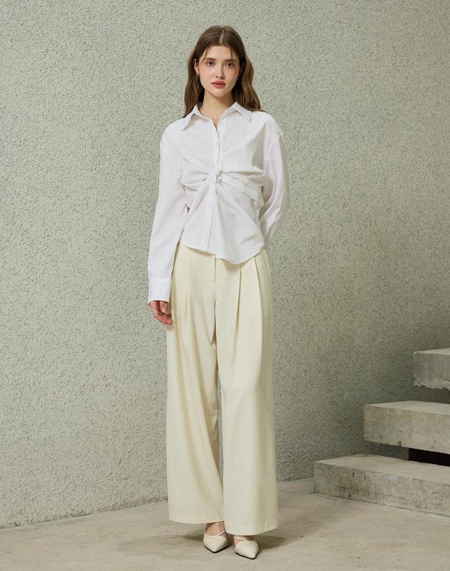 아리킴 TOMO WIDE SLACKS / IVORY 아이보리 착용컷