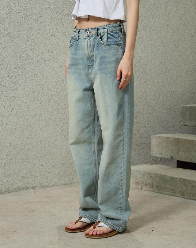 아리킴 CADENZA DENIM PANTS 블루 착용컷