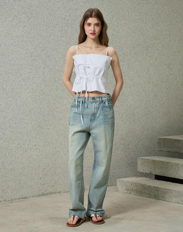 아리킴 CADENZA DENIM PANTS 블루 착용컷