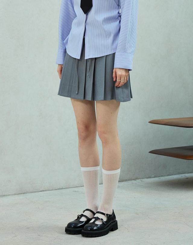 아리킴 DOROTHY PLEATS SKIRT PANTS / GRAY 그레이 착용컷