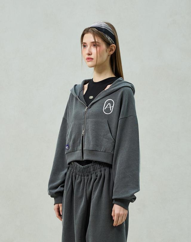 아리킴 PITA HOOD ZIP-UP / CHARCOAL 퓨터 착용컷