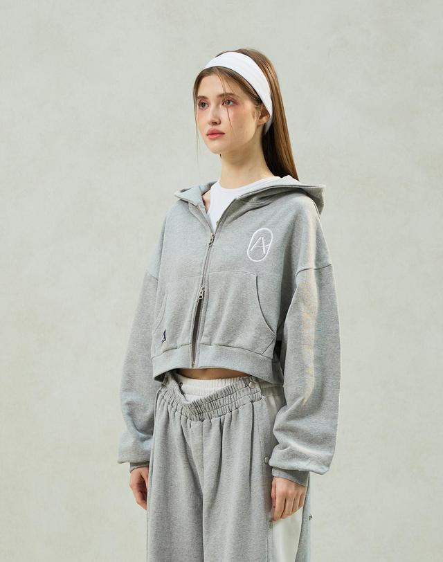 아리킴 PITA HOOD ZIP-UP / MELANGE 그레이 착용컷
