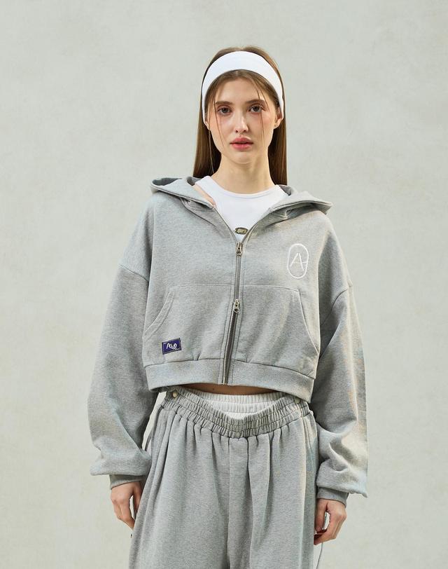 아리킴 PITA HOOD ZIP-UP / MELANGE 그레이 착용컷