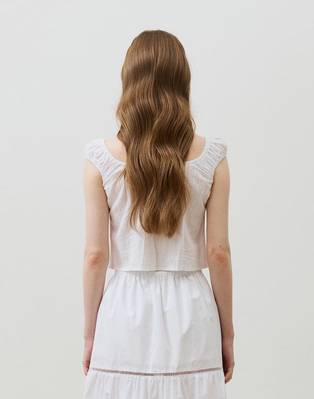 아리킴 CUDDLY SLEEVELESS TOP / WHITE 화이트 착용컷