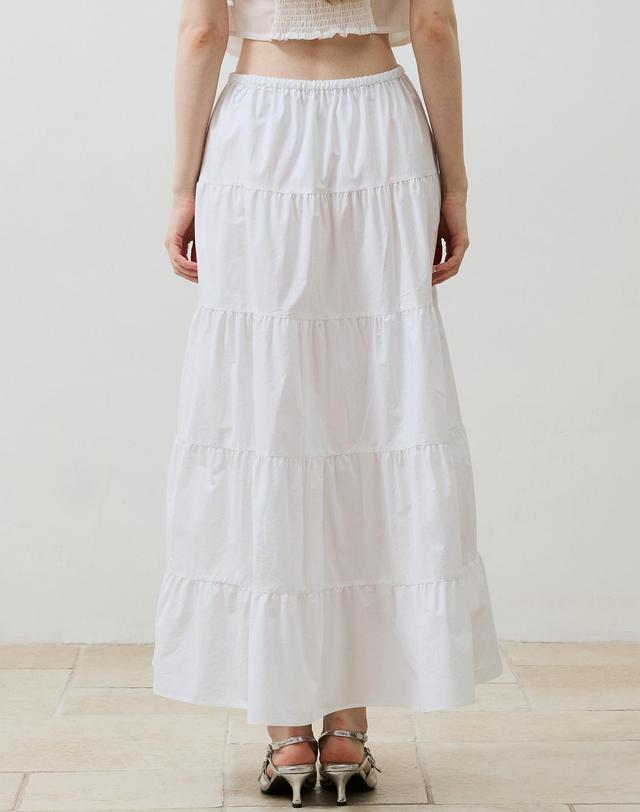 아리킴 LOVEY LONG SKIRT / WHITE 화이트 착용컷