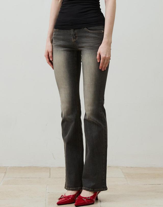 아리킴 CIEL BOOTCUT DENIM PANTS / BLACK 블랙 착용컷