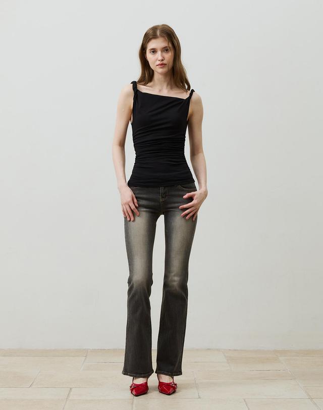 아리킴 CIEL BOOTCUT DENIM PANTS / BLACK 블랙 착용컷