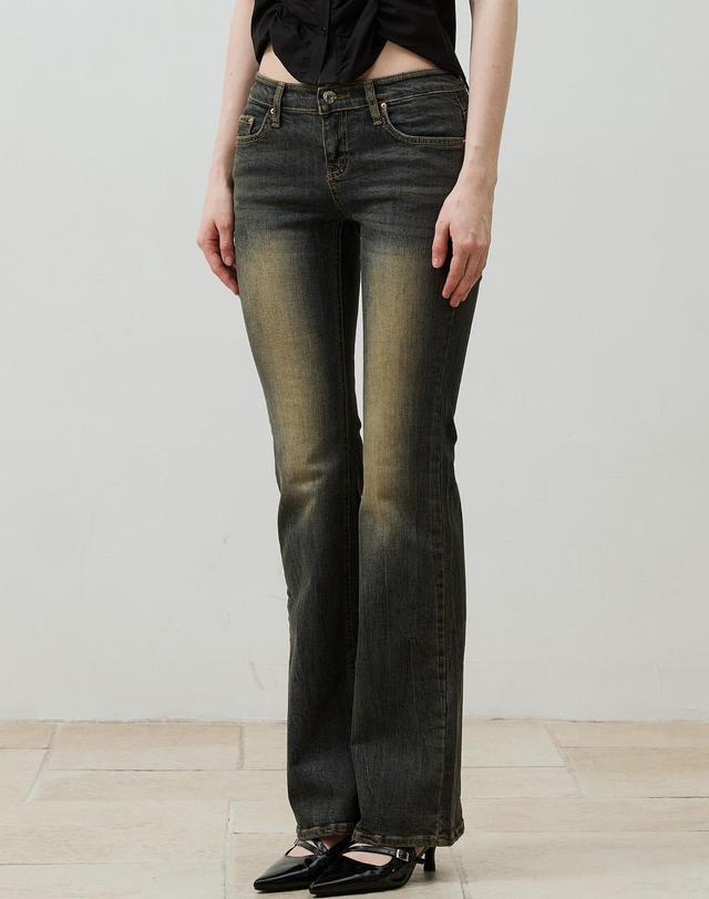 아리킴 CIEL BOOTCUT DENIM PANTS / BLUE 블랙 착용컷