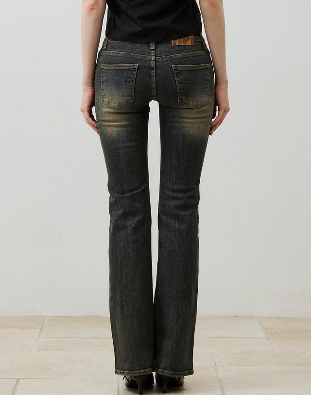 아리킴 CIEL BOOTCUT DENIM PANTS / BLUE 블랙 착용컷