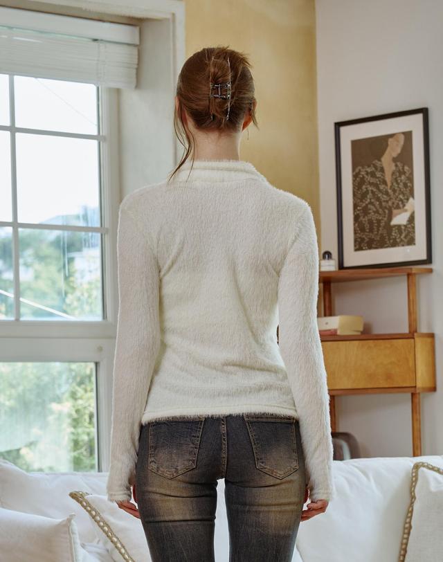 아리킴 COSMO FUR CARDIGAN / IVORY 아이보리 착용컷