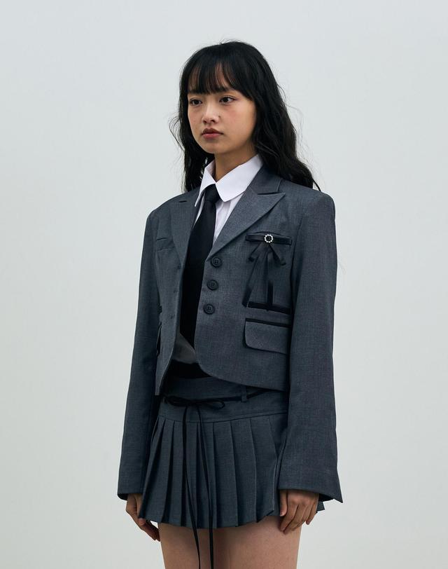아리킴 ASTRAL CROP JACKET / CHARCOAL 퓨터 착용컷