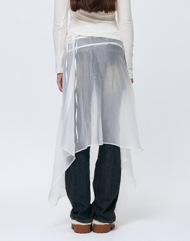아리킴 ELAN LINE WRAP SKIRT / WHITE 화이트 착용컷