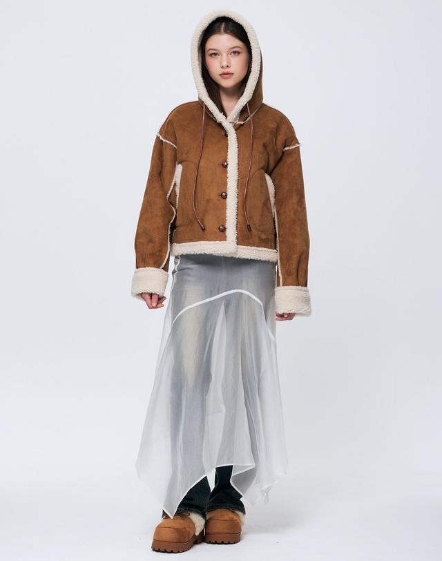 아리킴 ADORABLE HOOD MUSTANG / CAMEL 카멜 착용컷