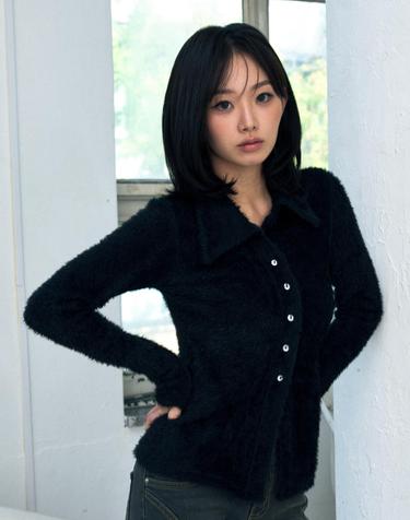 COSMO FUR CARDIGAN / BLACK