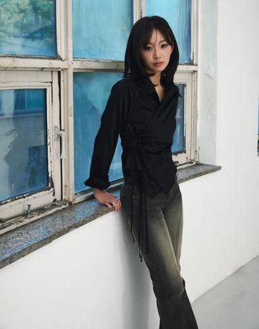 HALO WRAP SHIRT / BLACK
