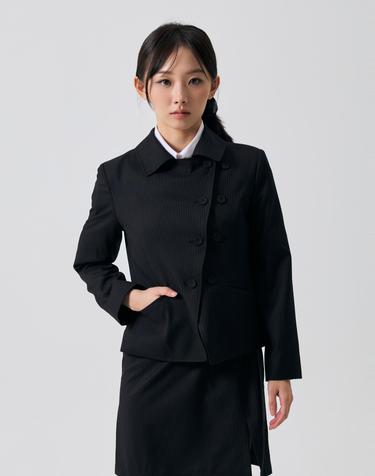 ODE ASYMMETRIC JACKET / BLACK