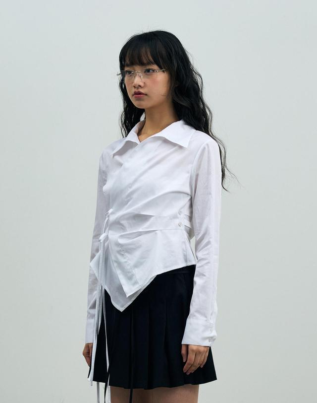 아리킴 HALO WRAP SHIRT / WHITE 화이트 착용컷