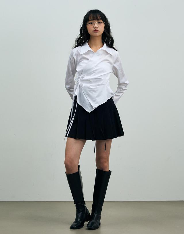 아리킴 HALO WRAP SHIRT / WHITE 화이트 착용컷