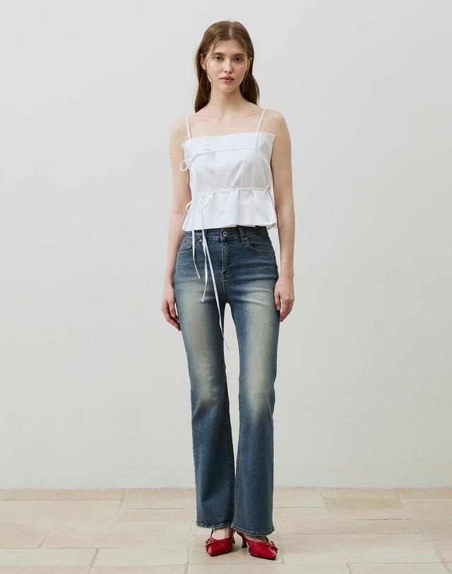 아리킴 ROEL BOOTCUT DENIM PANTS / BLUE 블루 착용컷