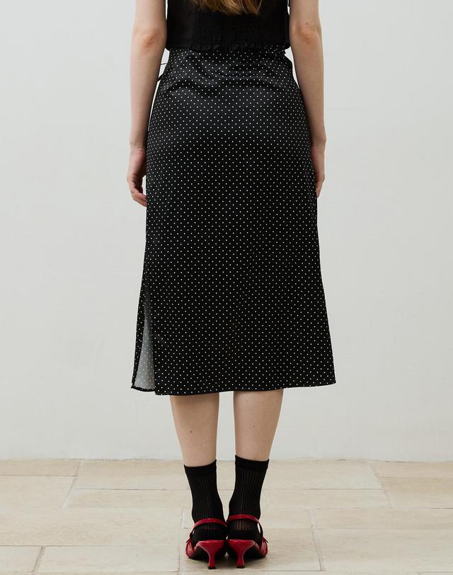 아리킴 TINY DOT SLIT SKIRT / BLACK 블랙 착용컷