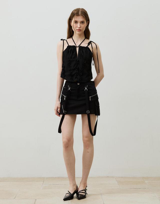 아리킴 BELLA MINI SKIRT PANTS / BLACK 블랙 착용컷
