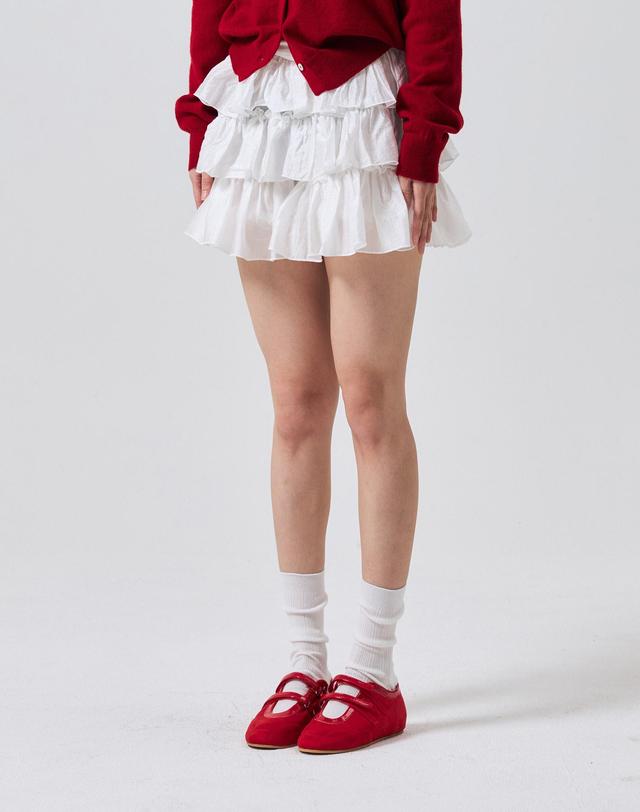 아리킴 IVY MINI CANCAN SKIRT PANTS / WHITE 화이트 착용컷