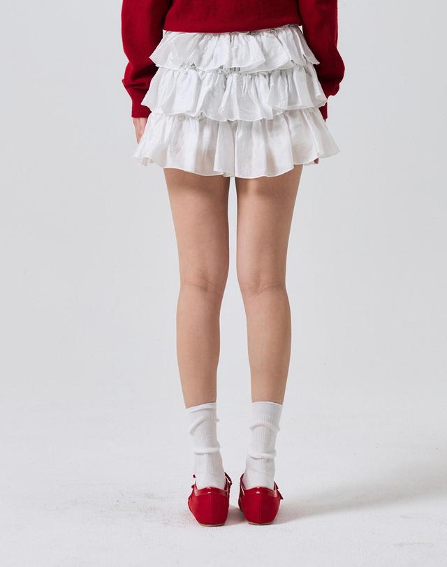 아리킴 IVY MINI CANCAN SKIRT PANTS / WHITE 화이트 착용컷