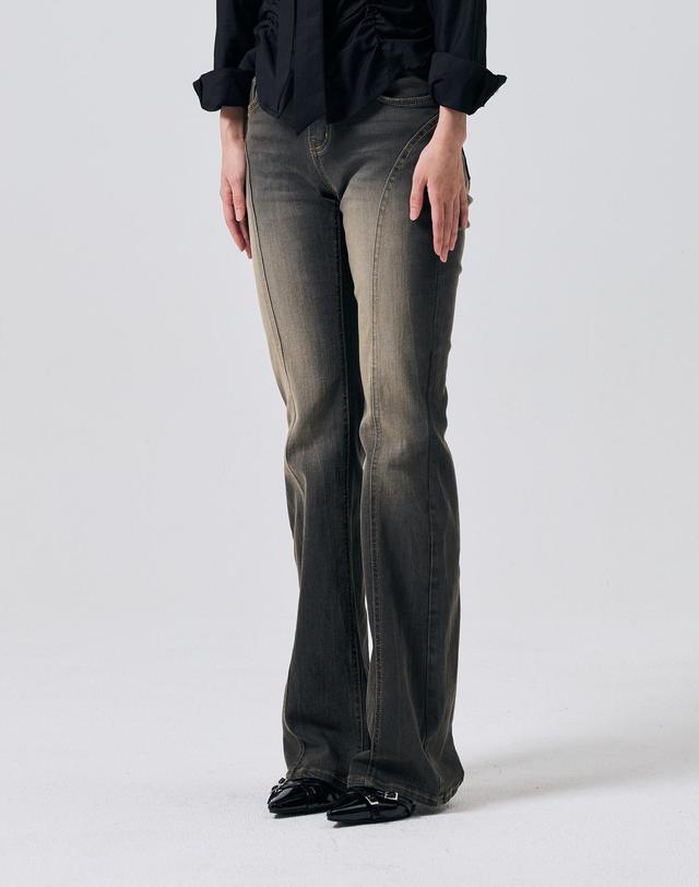 아리킴 ELLA BOOTCUT DENIM PANTS / BLACK 블랙 착용컷