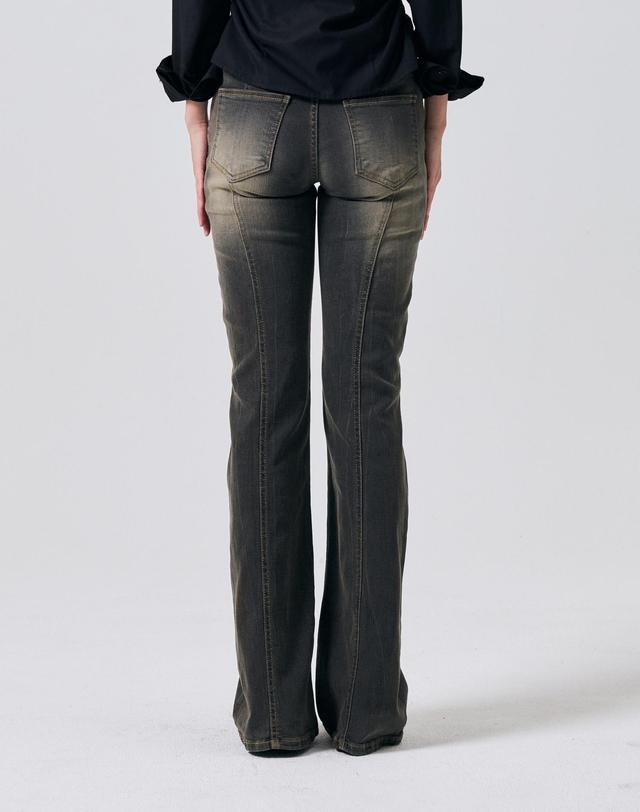 아리킴 ELLA BOOTCUT DENIM PANTS / BLACK 블랙 착용컷