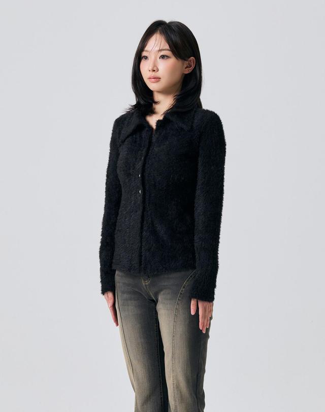 아리킴 COSMO FUR CARDIGAN / BLACK 블랙 착용컷