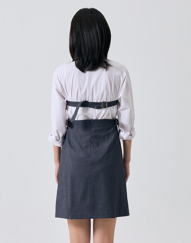 아리킴 ASTRAL BUCKLE MINI DRESS / CHARCOAL 그레이 착용컷
