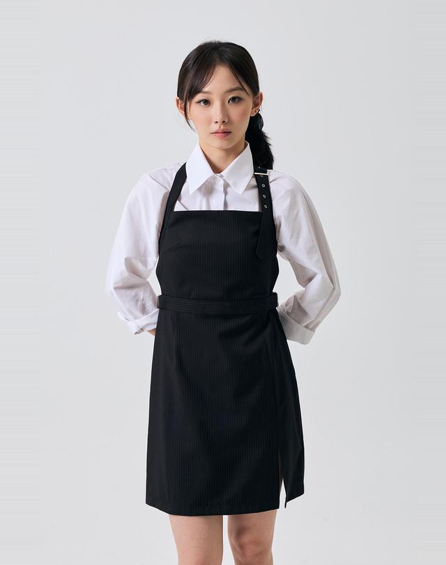 아리킴 ODE BUCKLE MINI DRESS / BLACK 블랙 착용컷